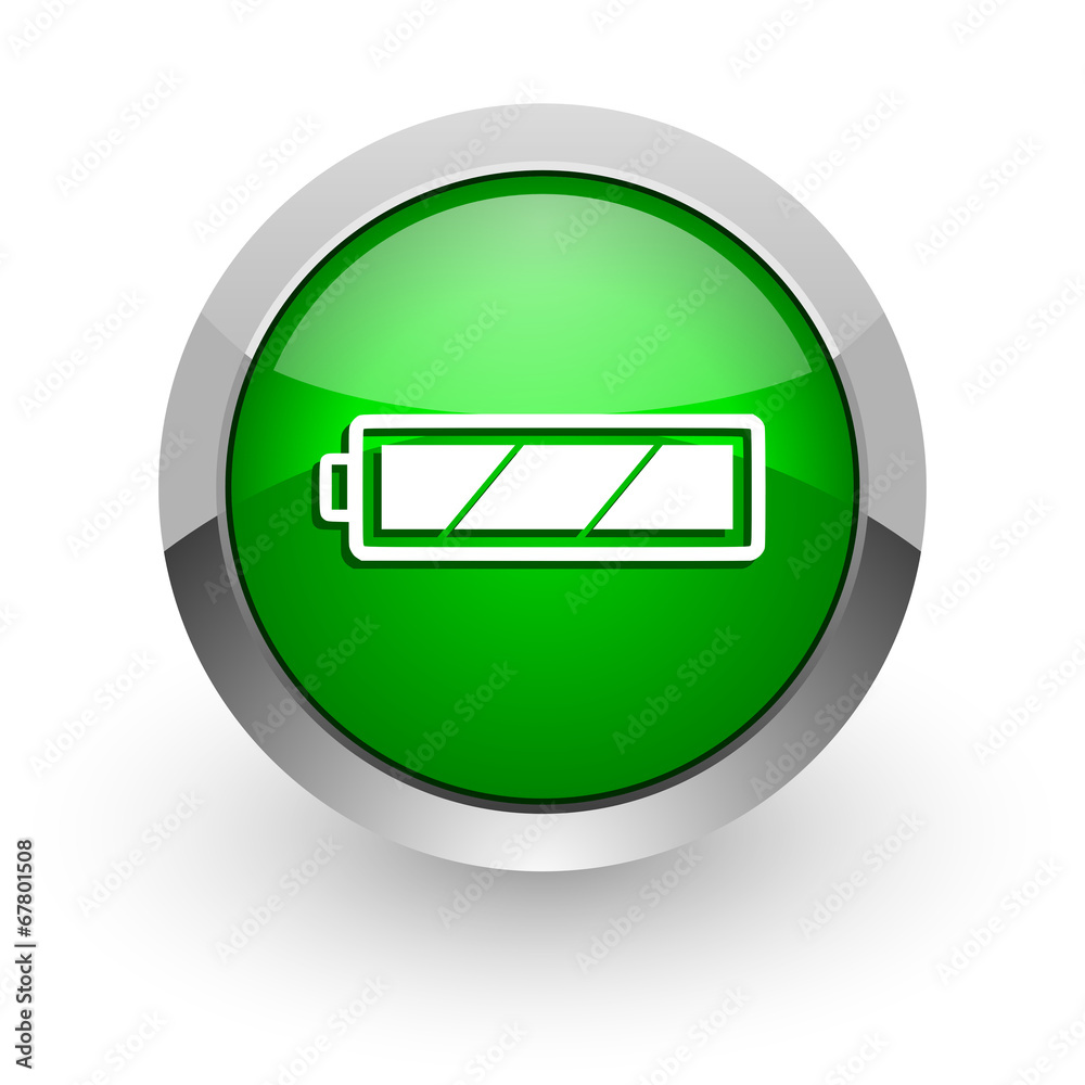 battery green glossy web icon battery green glossy web icon