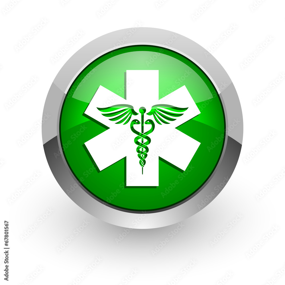 emergency green glossy web icon emergency green glossy web icon