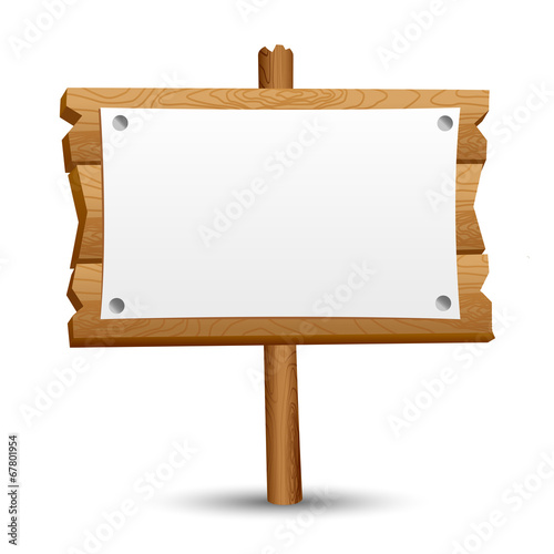 Wooden blank sign photo