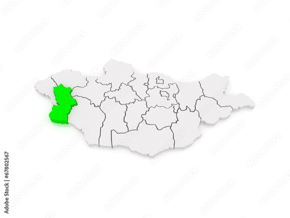 Map of Khovd . Mongolia. Map of Khovd . Mongolia.