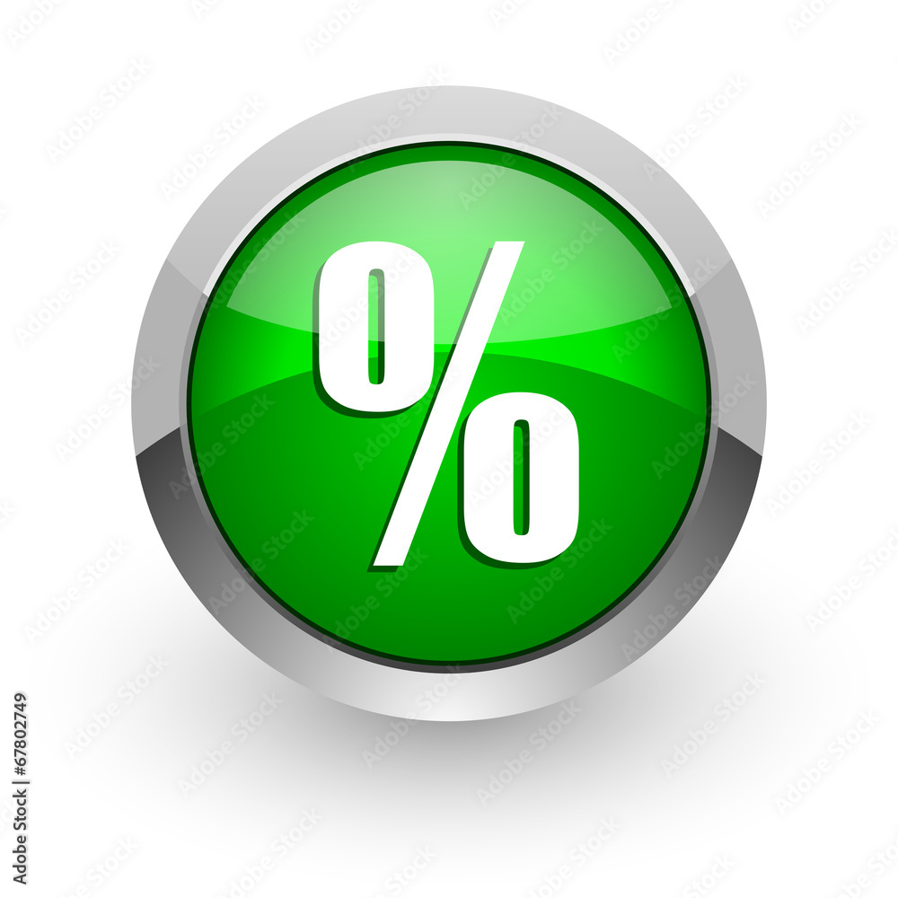 percent green glossy web icon percent green glossy web icon