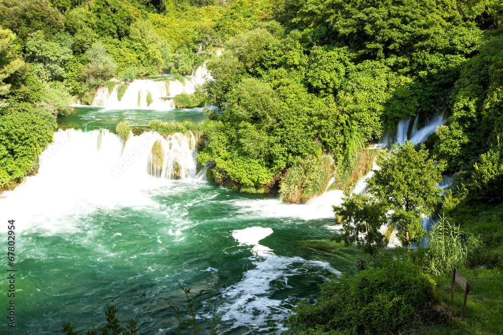 Waterfalls on Krka River. National Park, Dalmatia, Croatia Waterfalls on Krka River. National Park, Dalmatia, Croatia