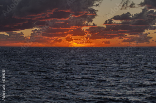 Sunset over water