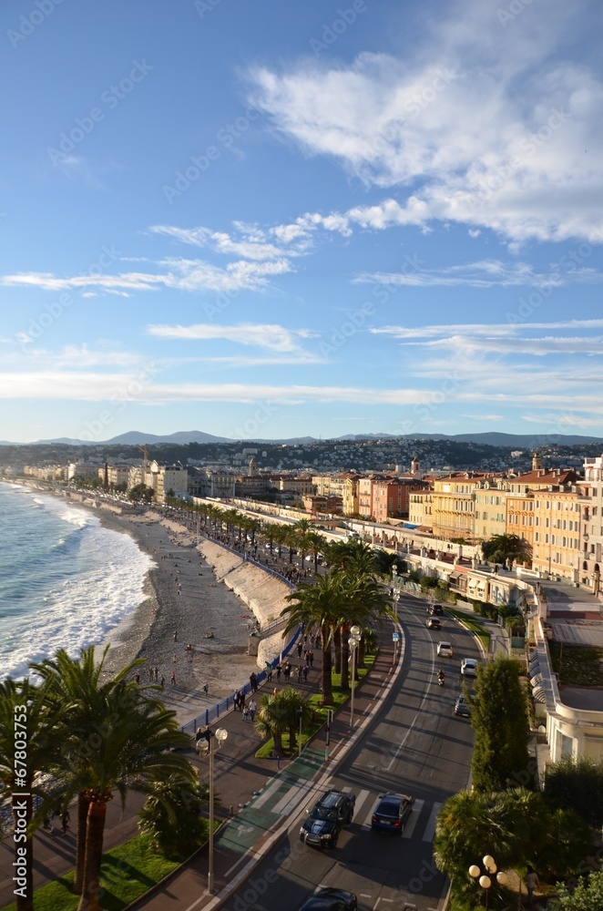 Vue du front de mer de Nice