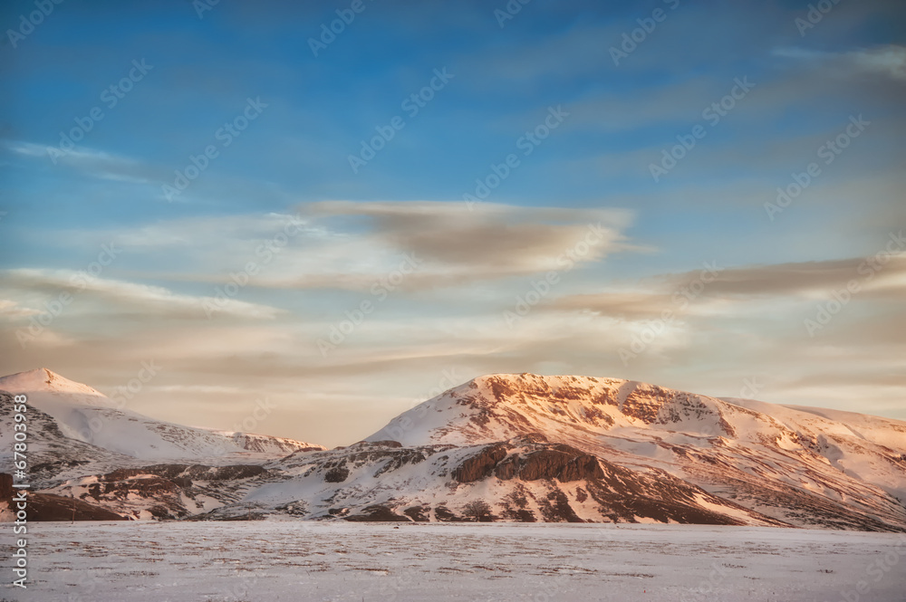 Snowy Iceland landscape 3