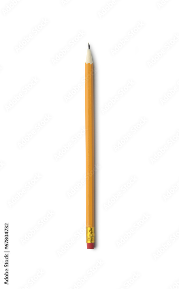 Yellow pencil isolated on white background with clipping path Yellow pencil isolated on white background with clipping path