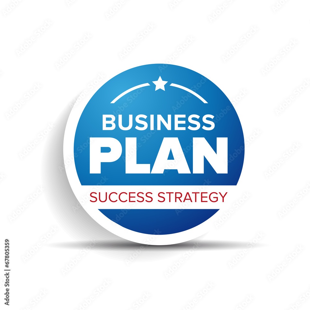 Business plan label or badge