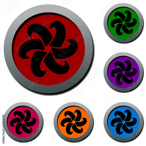 web button / circle frame / speech bubble