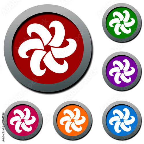 web button / circle frame / speech bubble