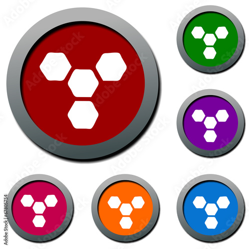 web button / circle frame / speech bubble