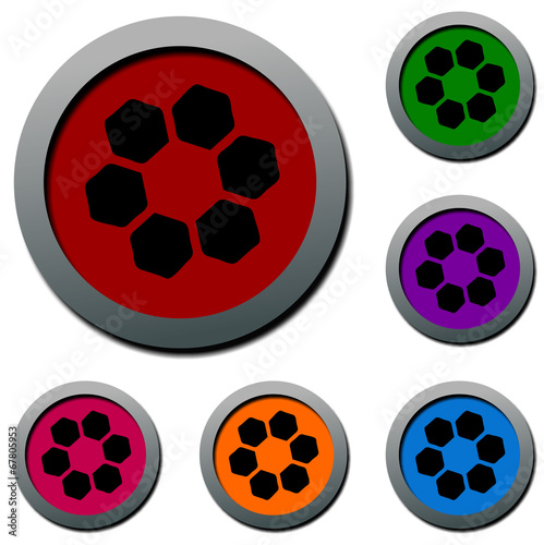 web button / circle frame / speech bubble