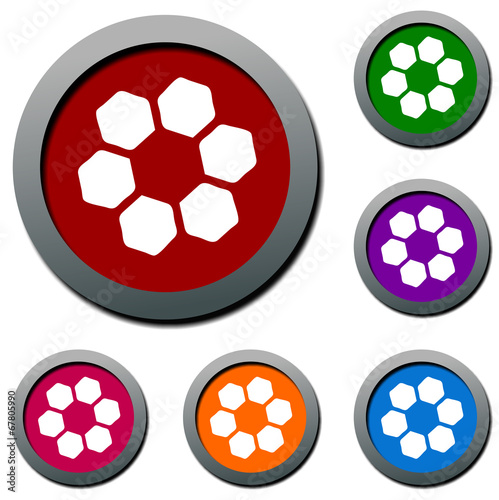 web button / circle frame / speech bubble