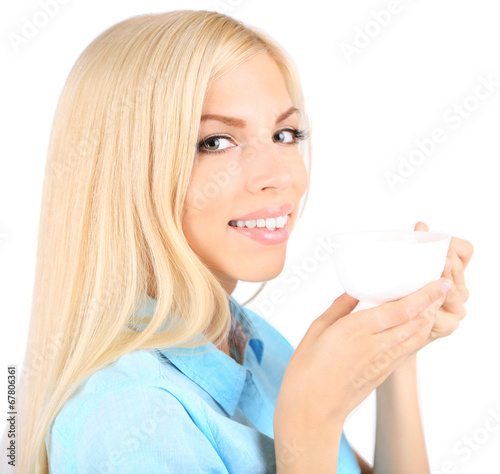 Young beautiful woman with ...