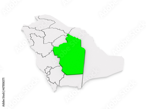 Map of Riyadh. Saudi Arabia.