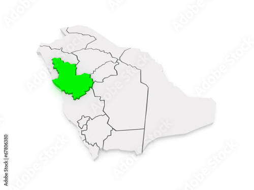 Map of El Madina. Saudi Arabia.