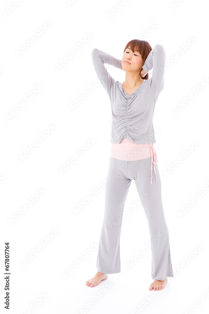 young asian woman exercise image