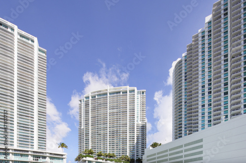 Highrise architecture Downtown Miami FL