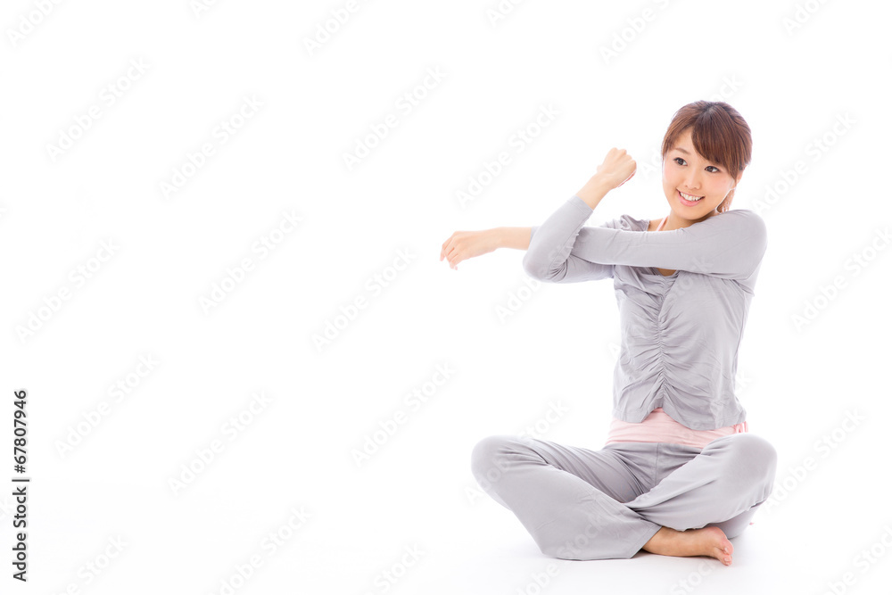 young asian woman exercise image