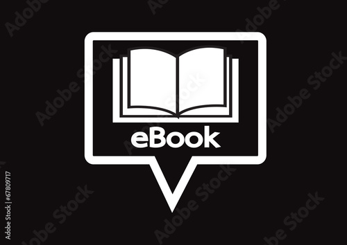 E-book reader  and e-reader icons set