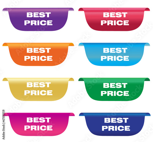 Best price labels, horizontal