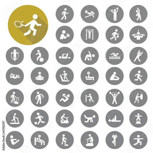 Sport icons set. Illustration eps10