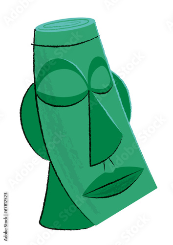 Tiki Idol Illustration