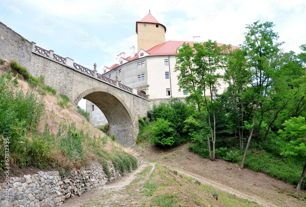 View of the old castle Veveri, Moravia, Czech Republic, Europe View of the old castle Veveri, Moravia, Czech Republic, Europe