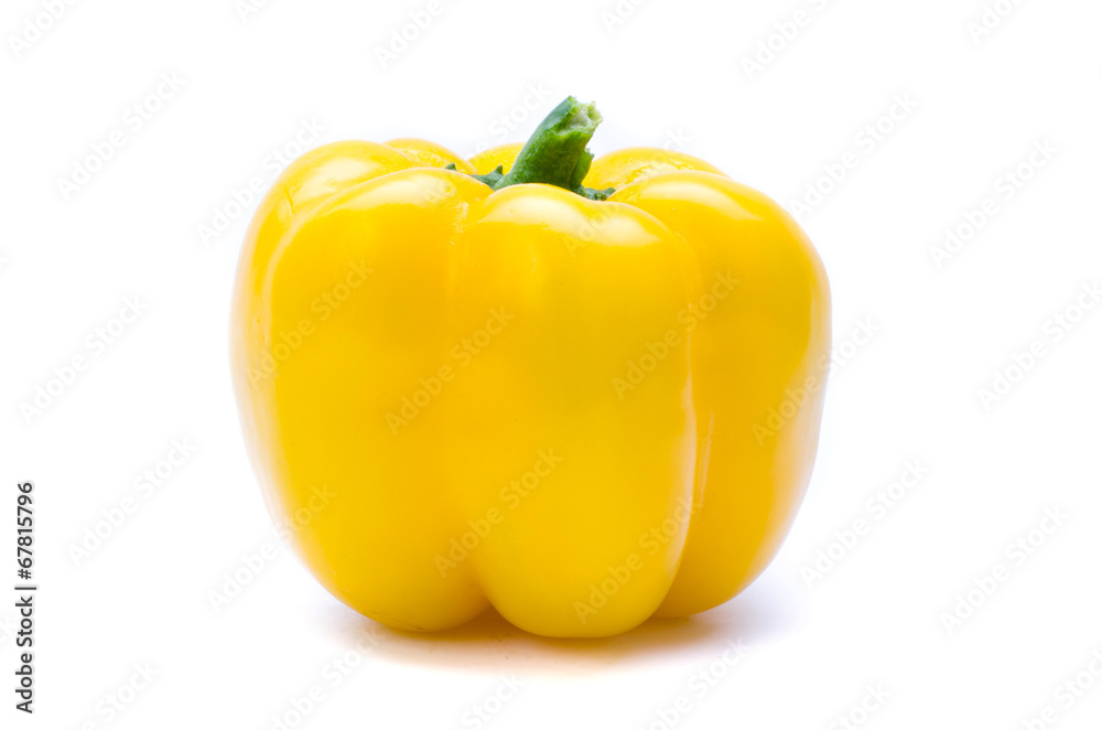 bell pepper or capsicum isolated on white