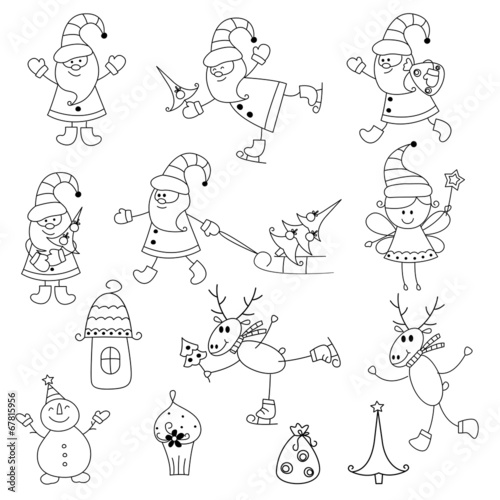 Set of Christmas icons