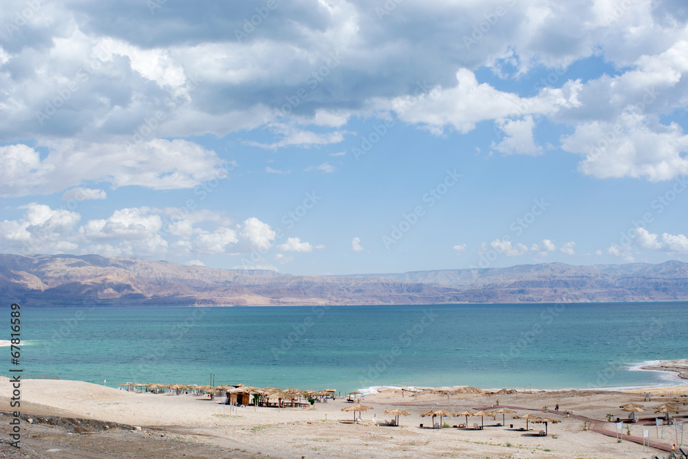 Dead sea salt beach
