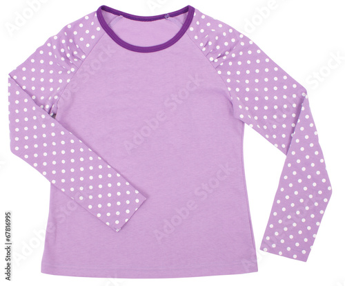 Women's child pink shirt. Isolated on white © Khvost
