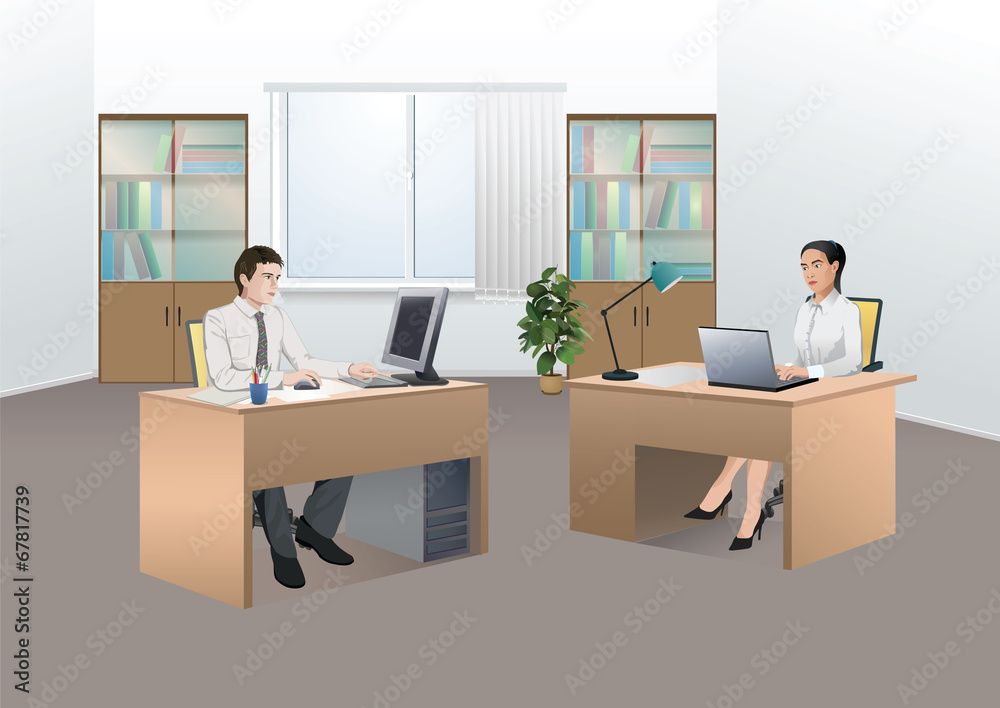 Naklejka premium Office location