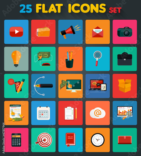 Business, office and marketing items icons © robu_s