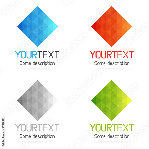 Lowpoly diamond shapes