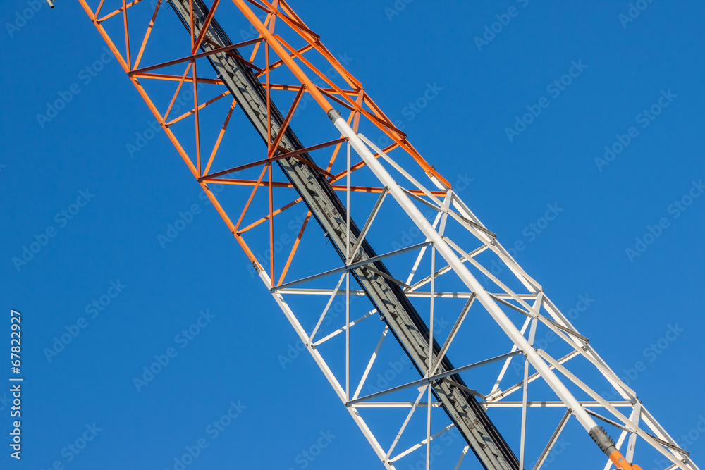 Communications tower  on blue sky