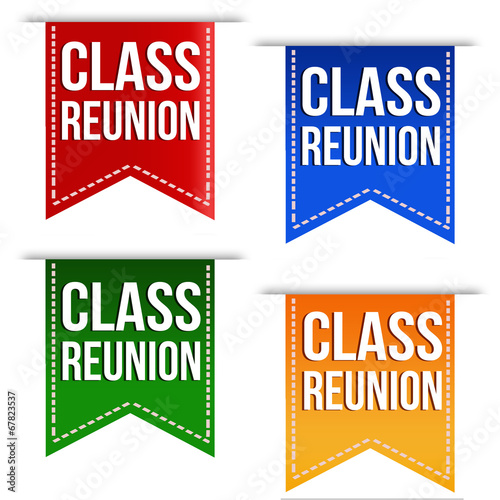 Class reunion ribbons set