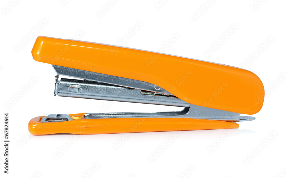 Orange Stapler on white background Orange Stapler on white background