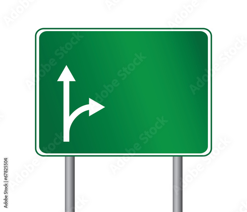 Road direction sign