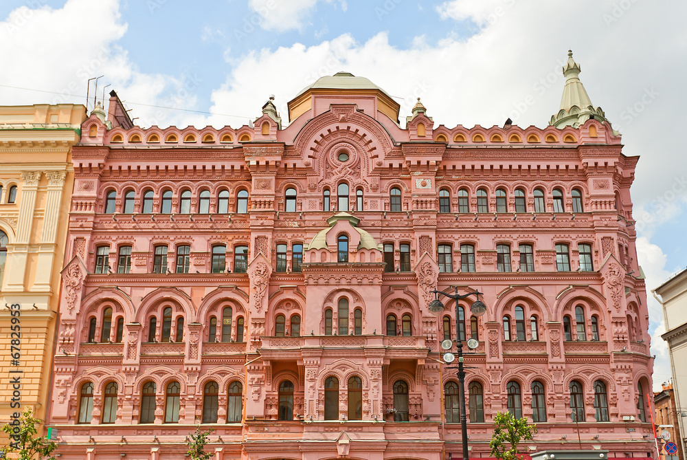 Fototapeta premium Apartment house of N. Basin (1879) in Saint Petersburg