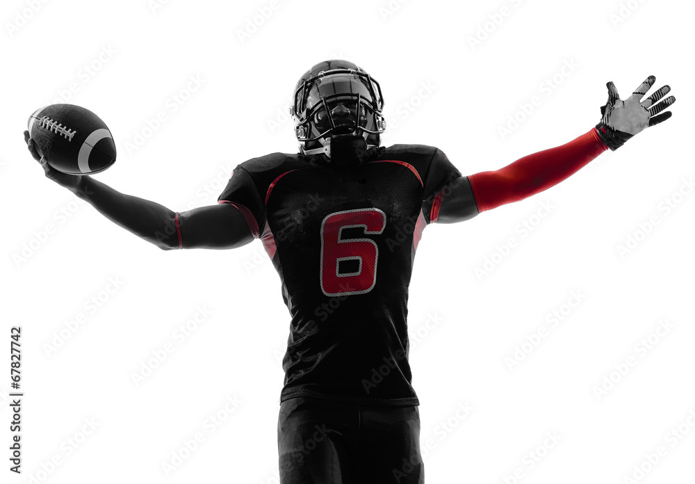 american football player  silhouette