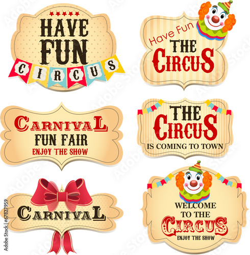 Circus labels