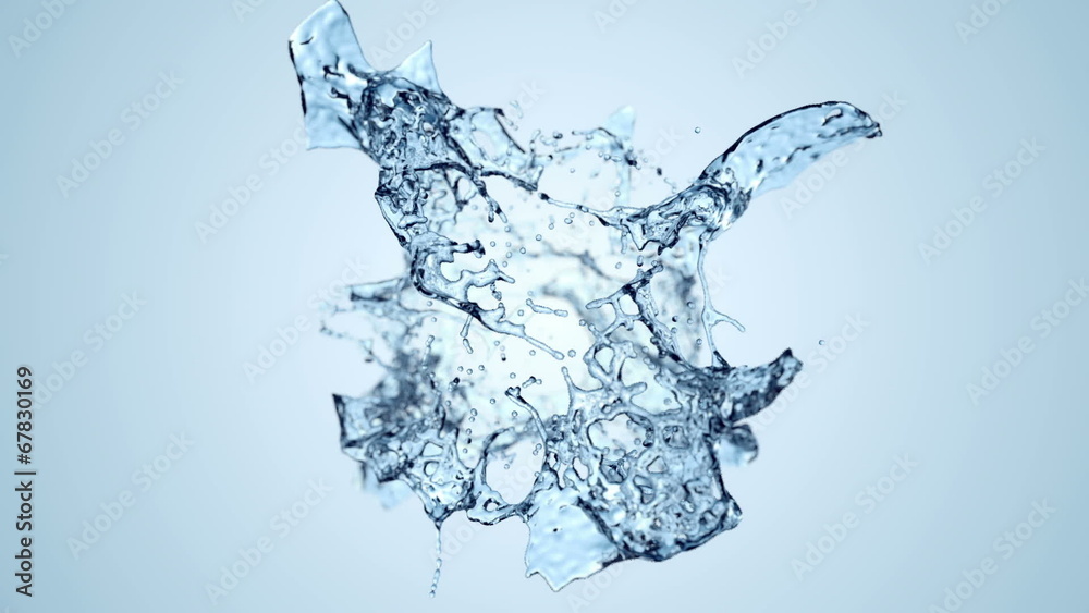 Water explosion (cg ,slow motion,with alpha matte, full hd)