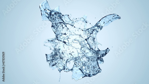 Water explosion (cg ,slow motion,with alpha matte, full hd)