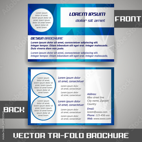 Tri fold corporate business store brochure