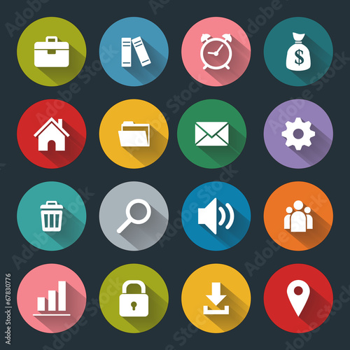 Flat icons for web and mobile
