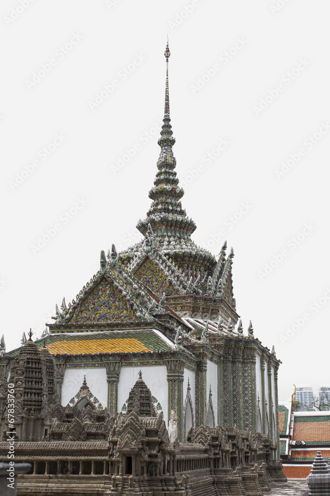 temple on the white background