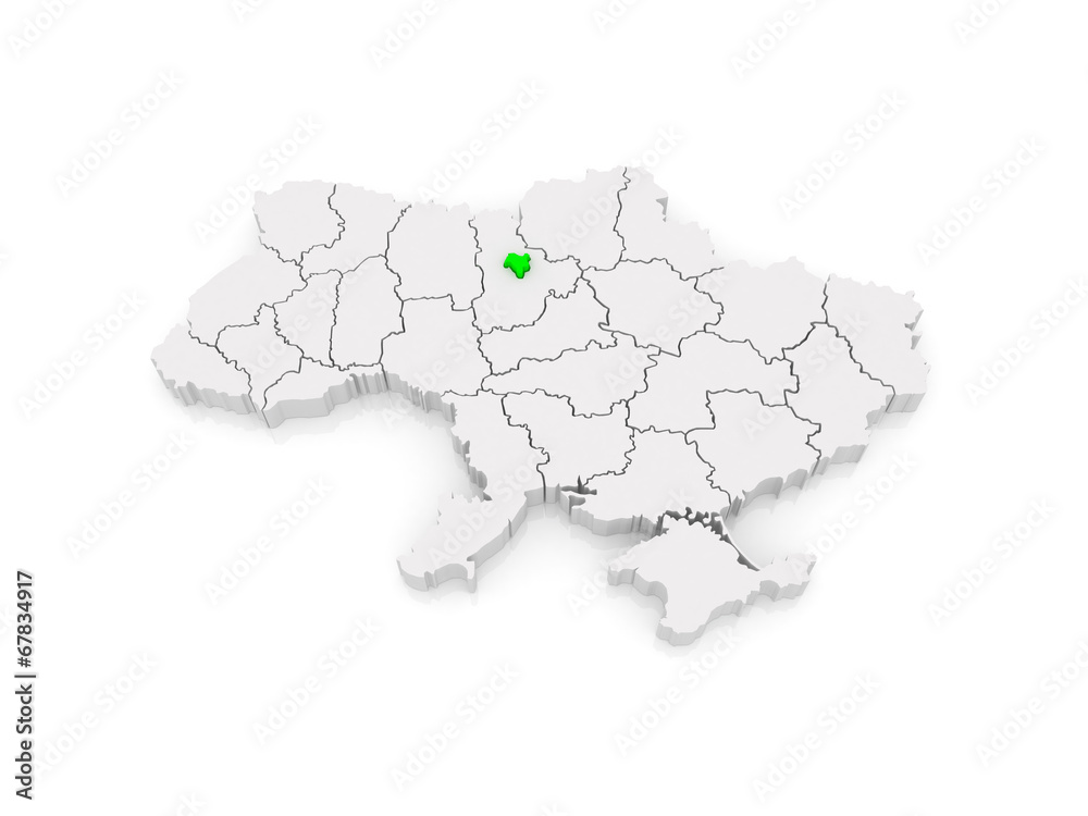 Fototapeta premium Map of Kiev. Ukraine.