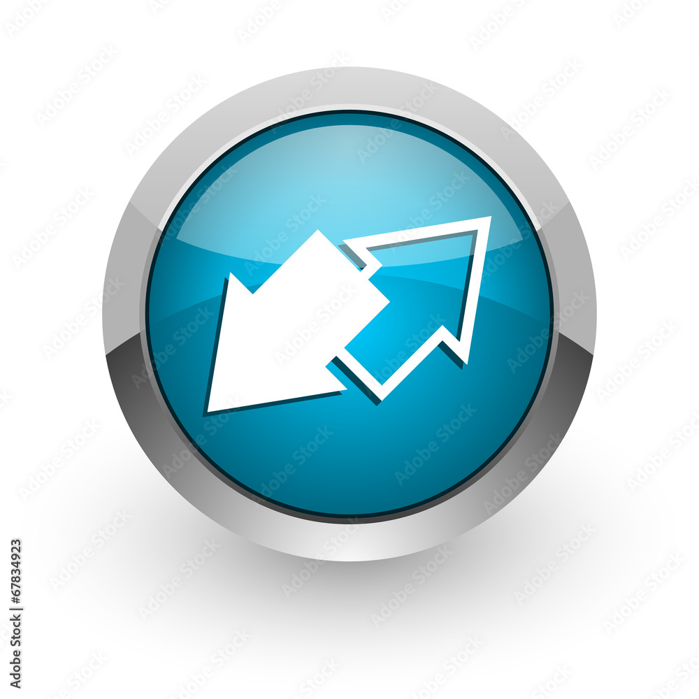 exchange blue glossy web icon exchange blue glossy web icon
