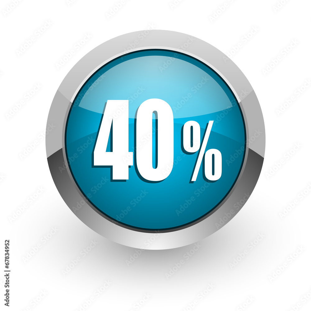 40 percent blue glossy web icon 40 percent blue glossy web icon