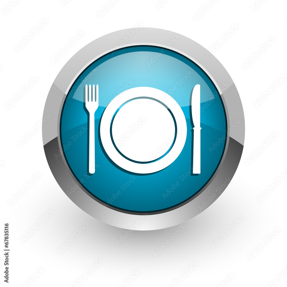 restaurant blue glossy web icon restaurant blue glossy web icon